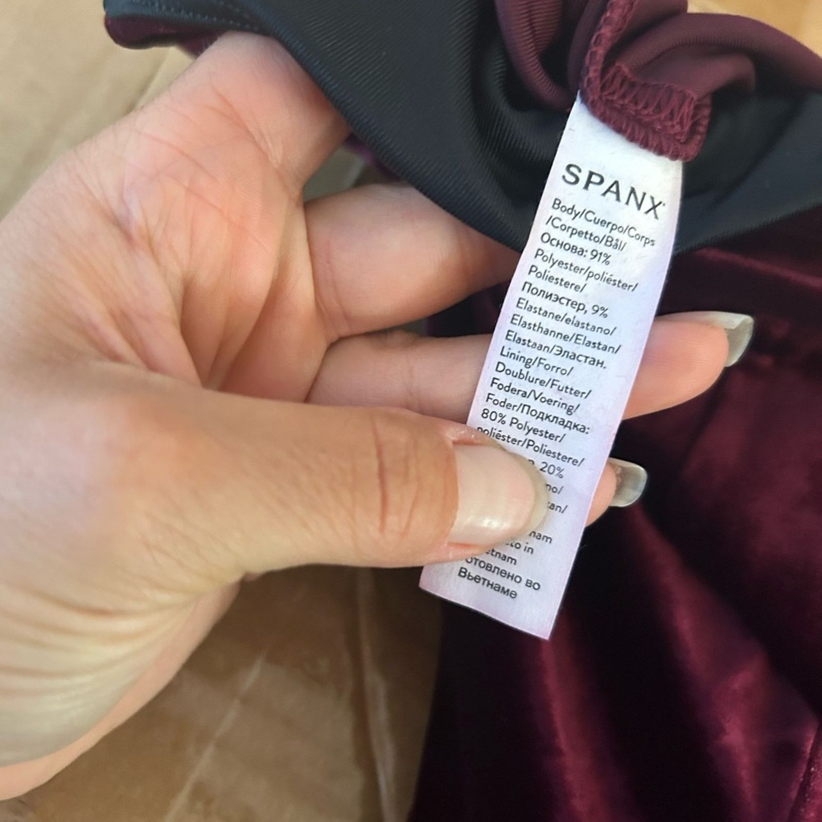 Spanx Nwt Spanx Rich Burgundy Velvet Leggings Size 30" / US 8 / IT 44 - 4 Thumbnail