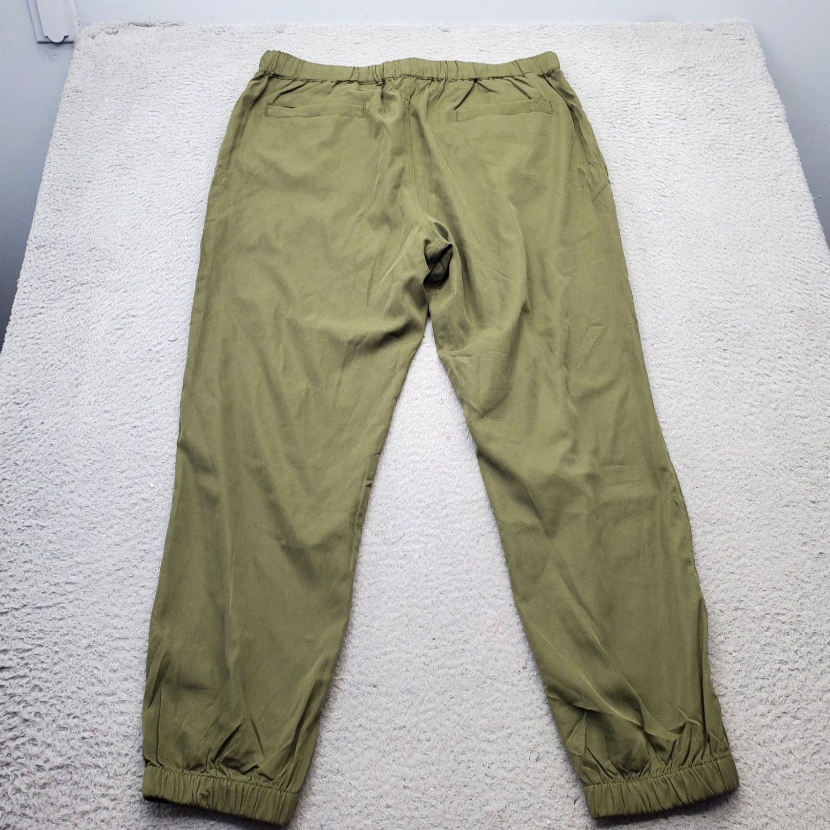 Vintage Coofandy Mens XL Green Solid Regular Fit Joggers Pants Slash Pockets Drawstring Size US 36 / EU 52 - 2 Thumbnail