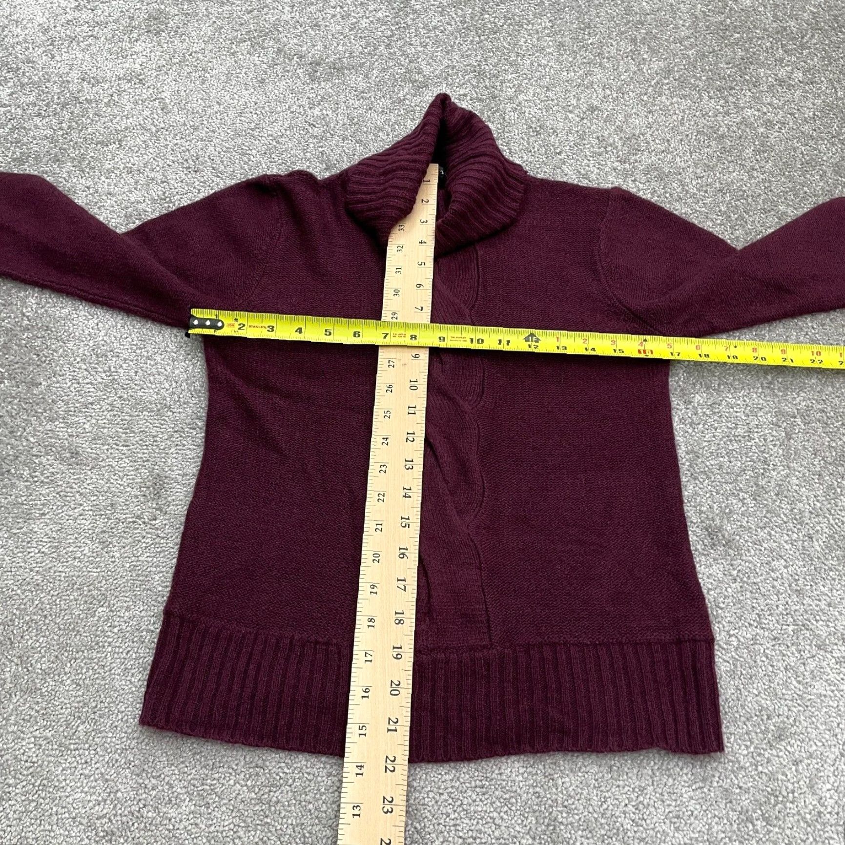 Vintage 89th & Madison Sweater Women Medium Purple Solid Knit Turtleneck Pullover Classic Designer Size M / US 6-8 / IT 42-44 - 5 Thumbnail