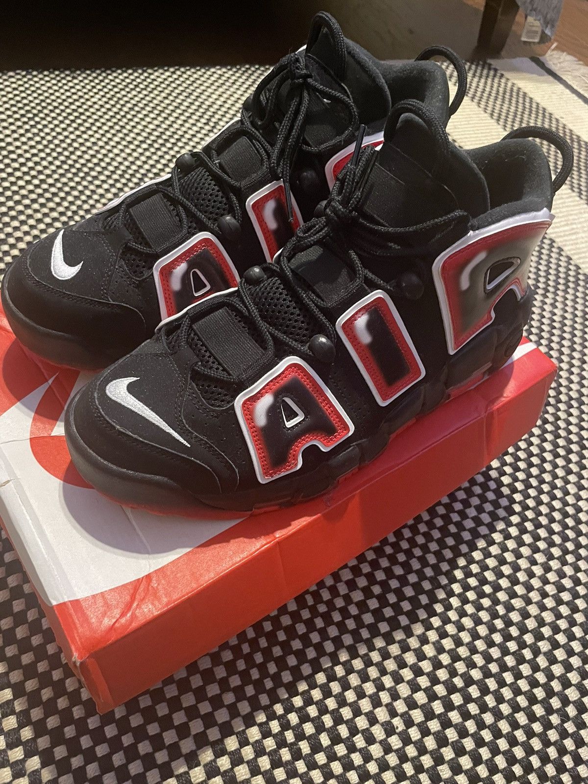 Air More Uptempo 96 Black/laser Crimson Men's Shoe Nike Mens 