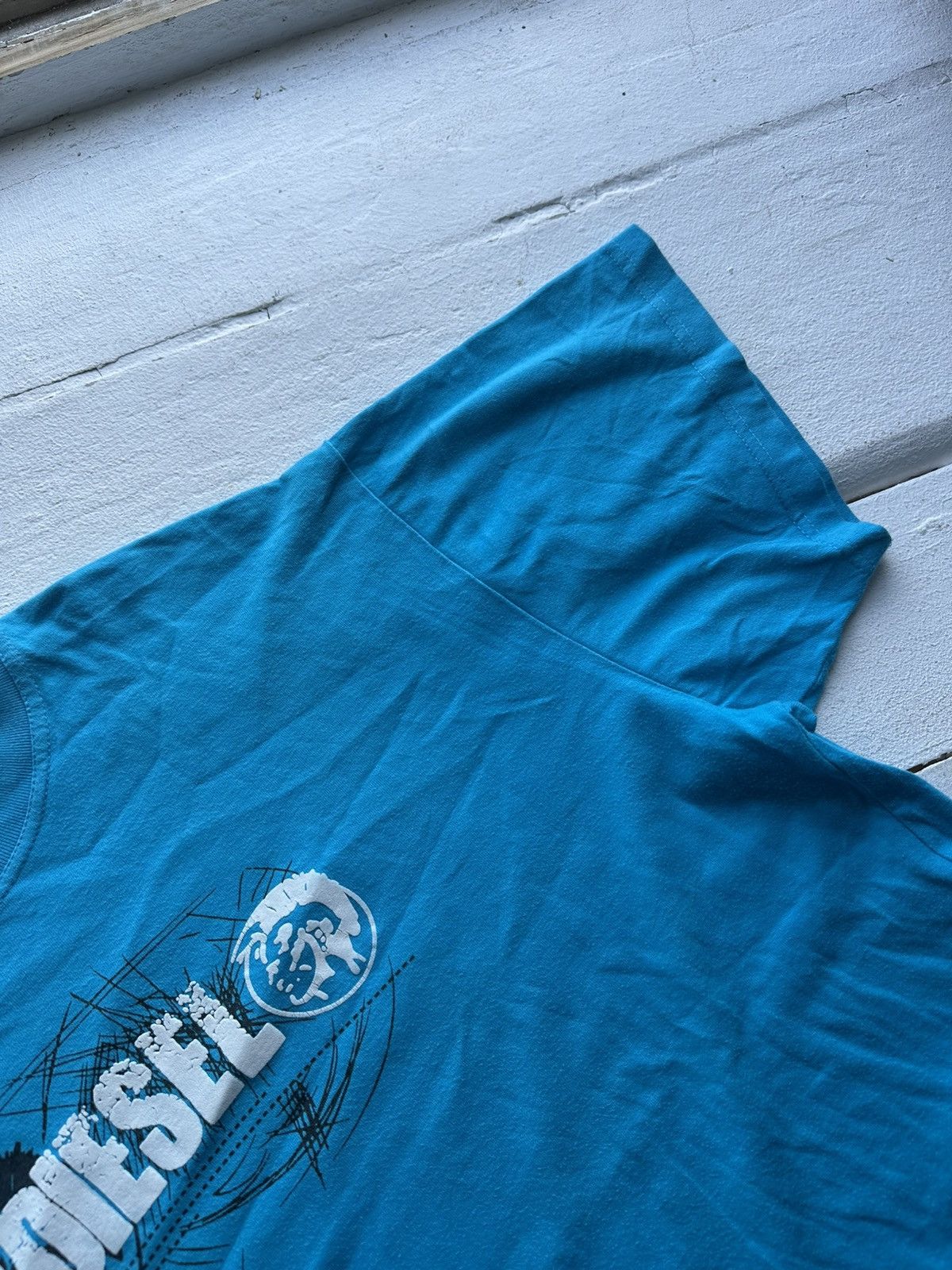 Diesel DOUBLE LOGO🚨DIESEL punk tee shirt AVANT GARDE faded Size US XXL / EU 58 / 5 - 3 Thumbnail