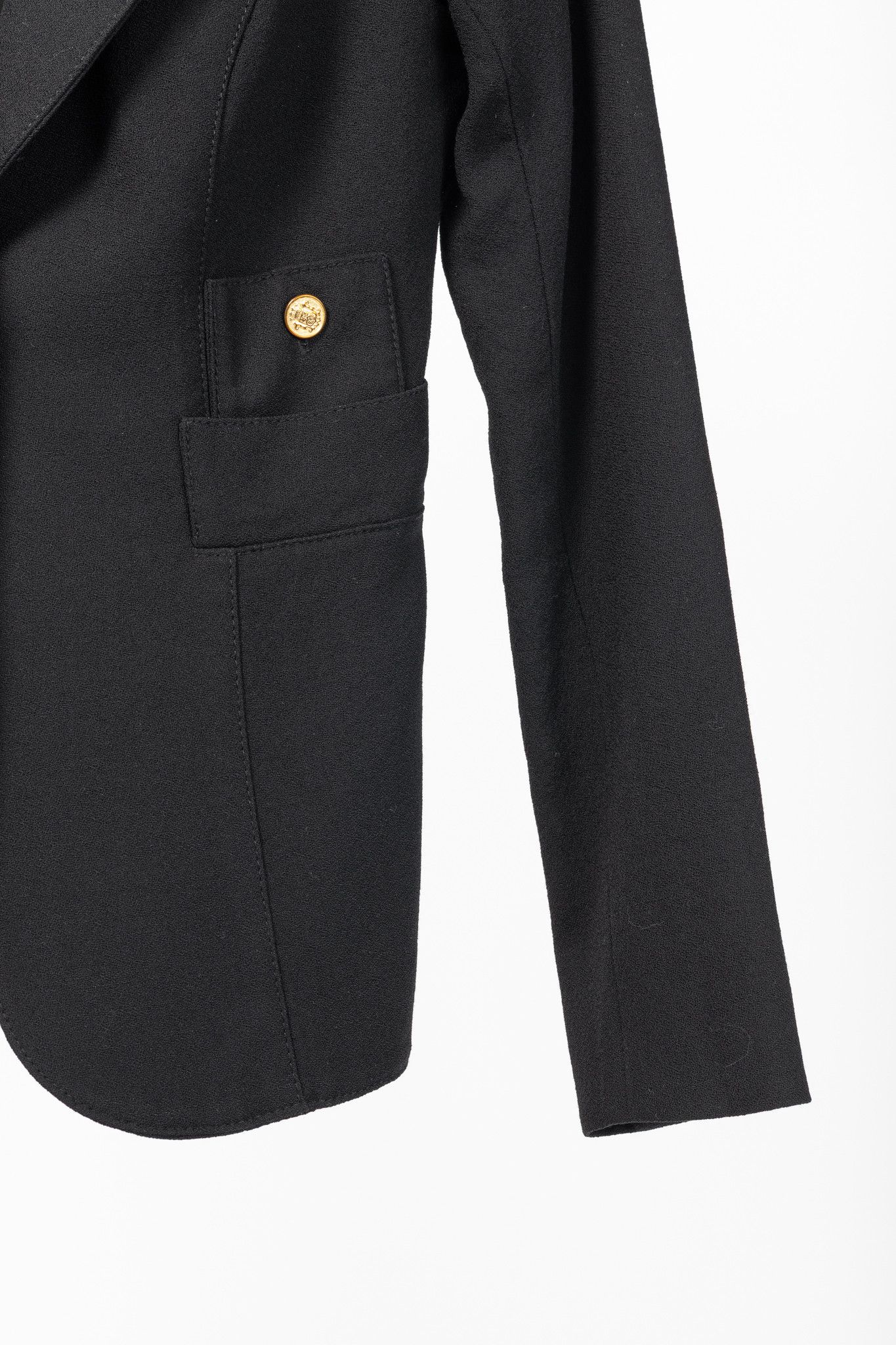 SMYTHE Smythe Duchess Black Single-Breasted Wool Blazer Size S / US 4 / IT 40 - 6 Thumbnail