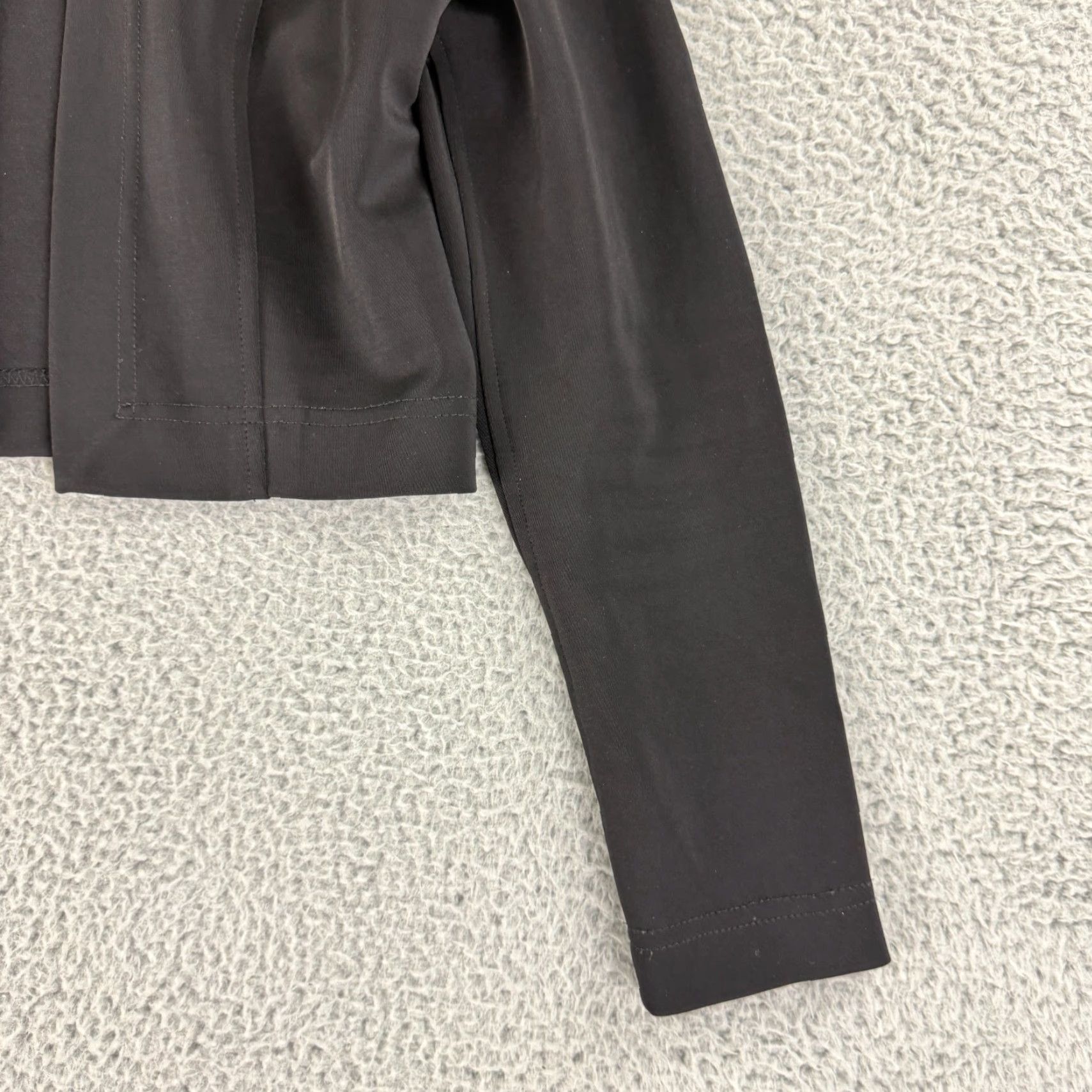 Tadashi Shoji Tadashi Jacket Womens M Black Cropped Open Front Long Sleeve Vintage USA Jacket Size M / US 6-8 / IT 42-44 - 3 Thumbnail