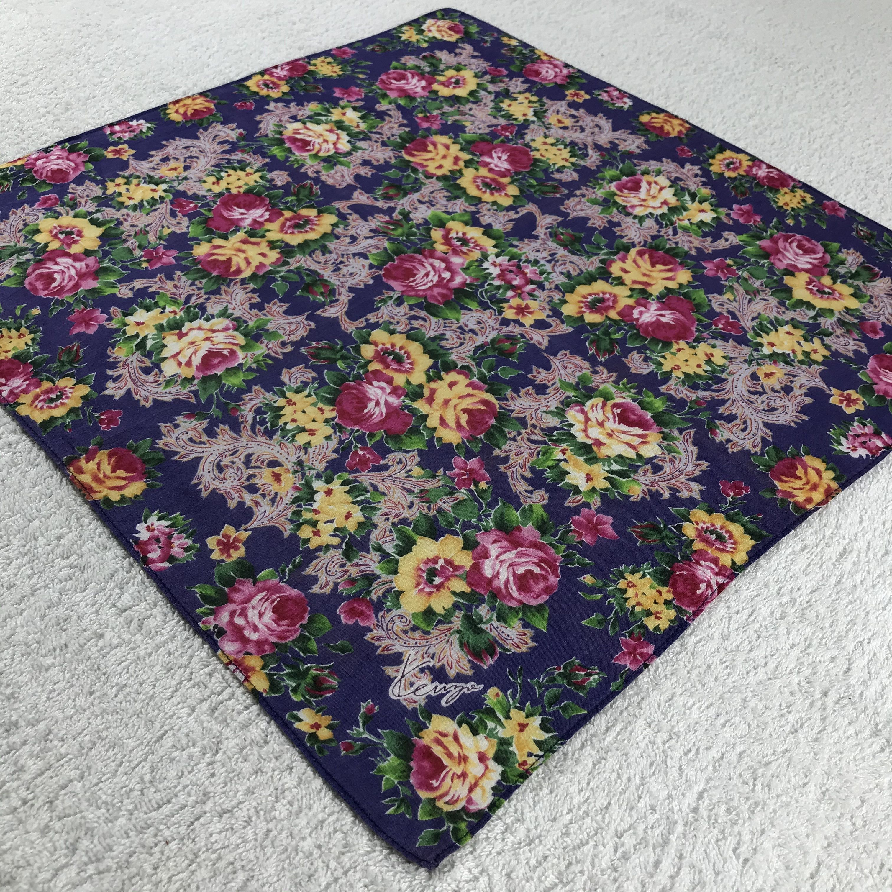 Kenzo × Vintage Kenzo Bandana / Handkerchief / Neckerchief - S124 Size ONE SIZE - 2 Thumbnail
