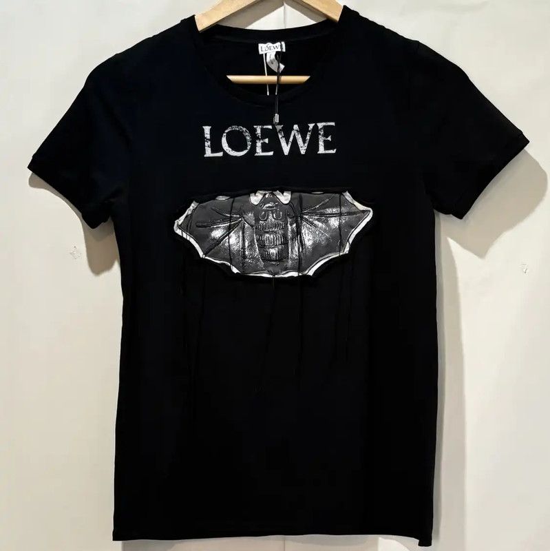 Loewe Summer Black Cotton Graphic Tee 0089