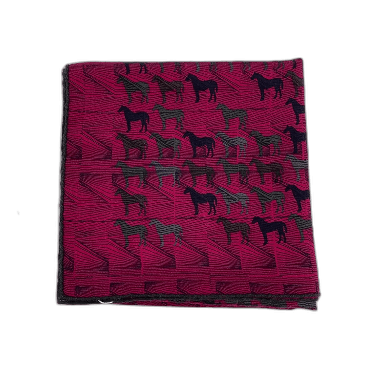 Hermes Hermes Pink Horse Print Cashmere Scarf Size ONE SIZE - 1 Thumbnail
