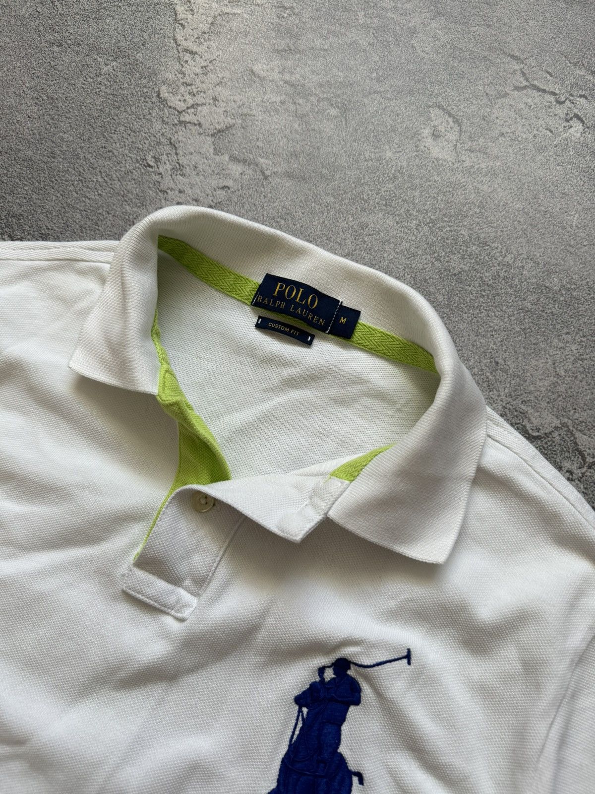 Polo Ralph Lauren × Vintage Polo Ralph Lauren M white polo tee T-shirt rugby big logo Size US M / EU 48-50 / 2 - 9 Thumbnail