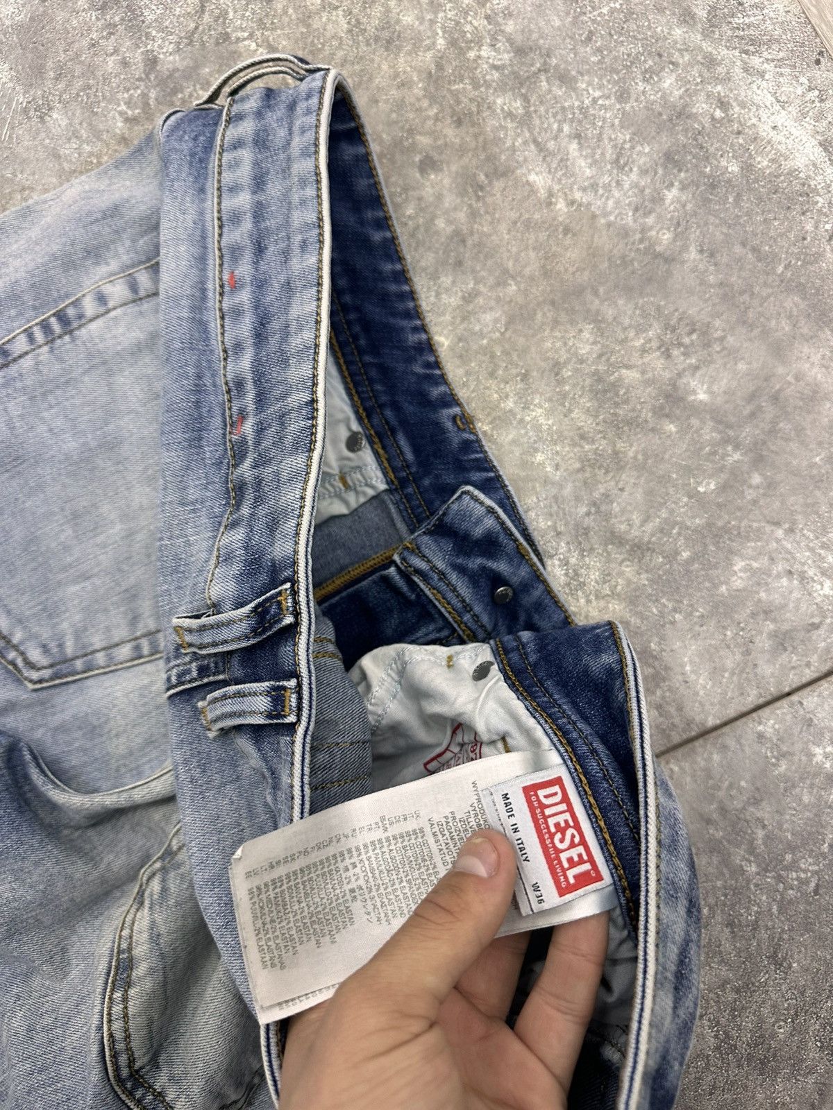 If Six Was Nine Diesel Washed Y2K Jeans Made in Italy Size US 36 / EU 52 - 6 Thumbnail