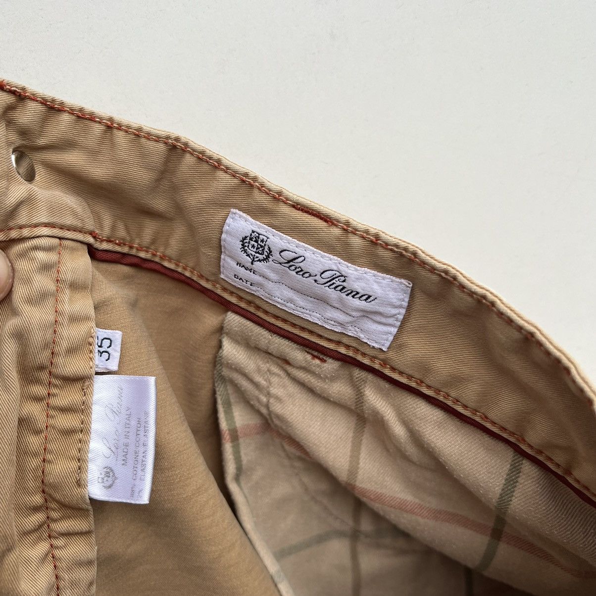 Loro Piana Loro Piana Chino Pants Beige Classic Cotton Size US 35 - 9 Thumbnail