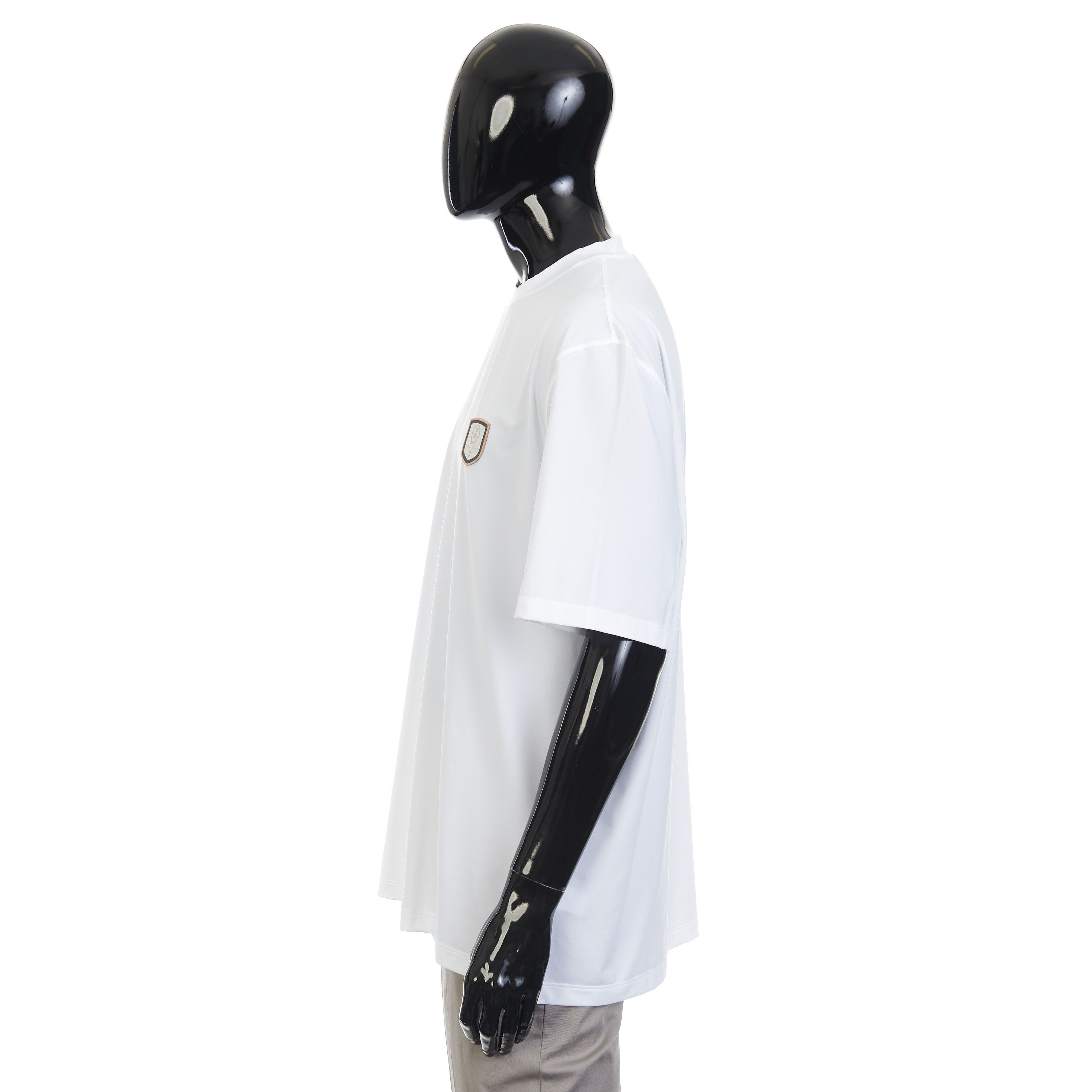 Brunello Cucinelli White Comfort Nylon Crew Neck Tshirt - Logo Size 3XL Size US XXL / EU 58 / 5 - 3 Thumbnail
