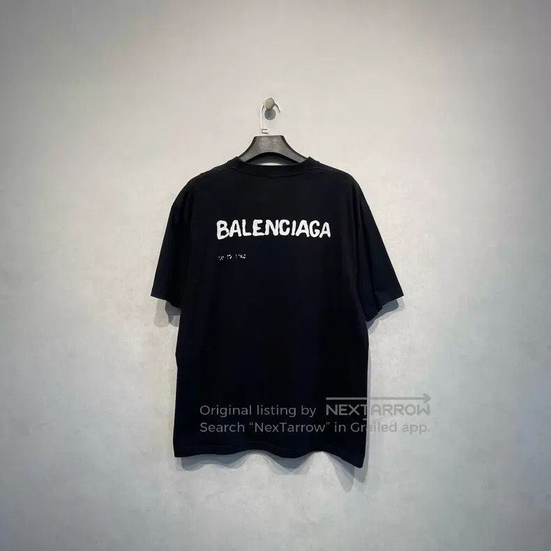 Balenciaga Balenciaga Faded logo print short sleeve t-shirt Size US M / EU 48-50 / 2 - 1 Thumbnail