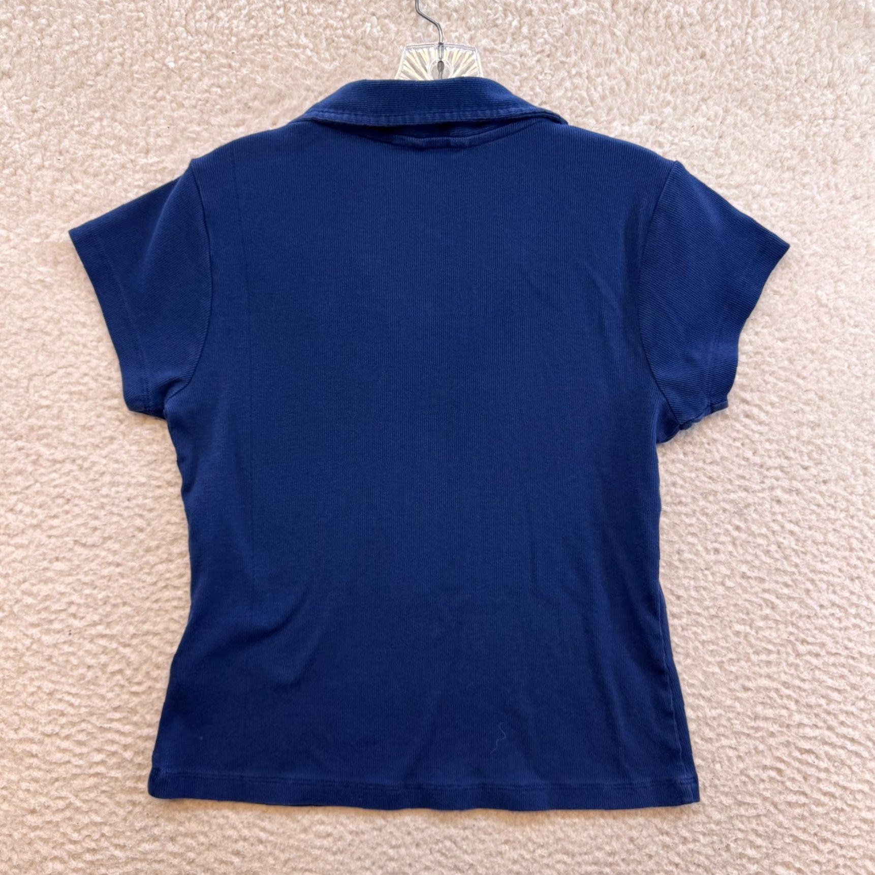 Guess VINTAGE Guess Polo Shirt Top XL Navy Blue Logo Embroidered Preppy Y2K Blue Mens XL Size XL / US 12-14 / IT 48-50 - 2 Thumbnail