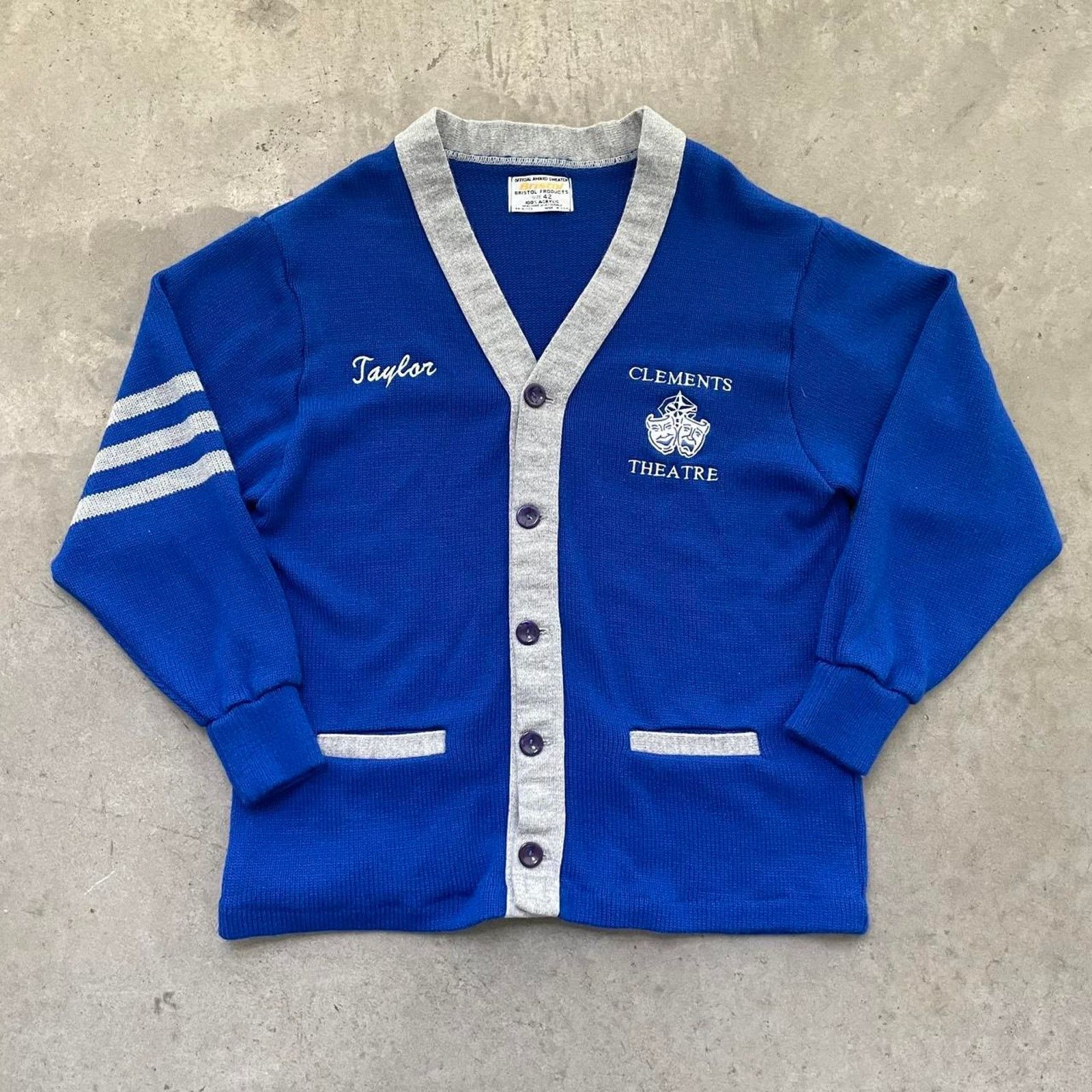 Vintage Vintage 90s Clements Theatre “Taylor” Blue Cardigan Size US M / EU 48-50 / 2 - 1 Thumbnail