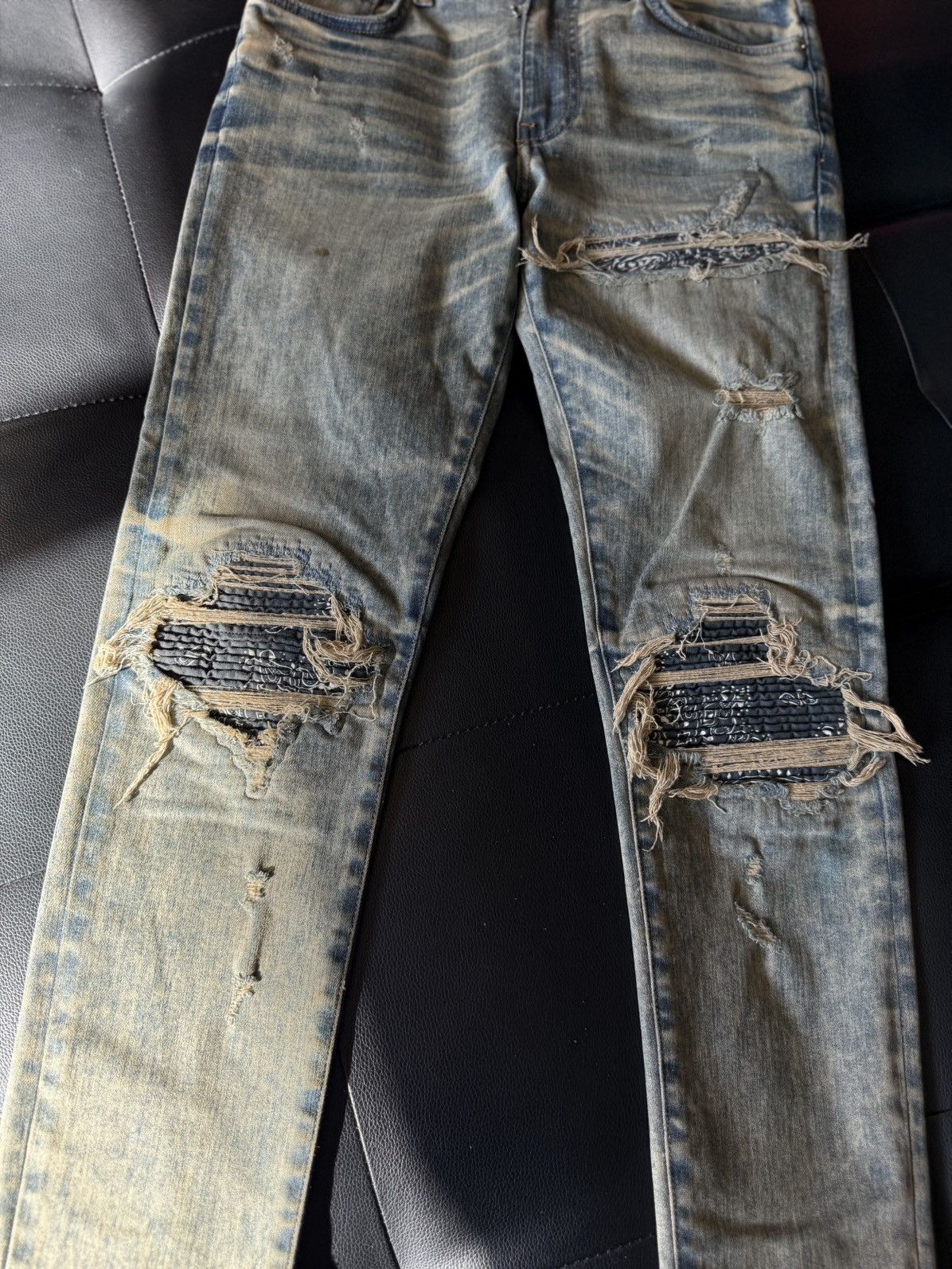 Amiri Amiri Blue Jeans Blue Bandanna Patch Size 30 Flawless 🧼 Size US 30 / EU 46 - 4 Thumbnail