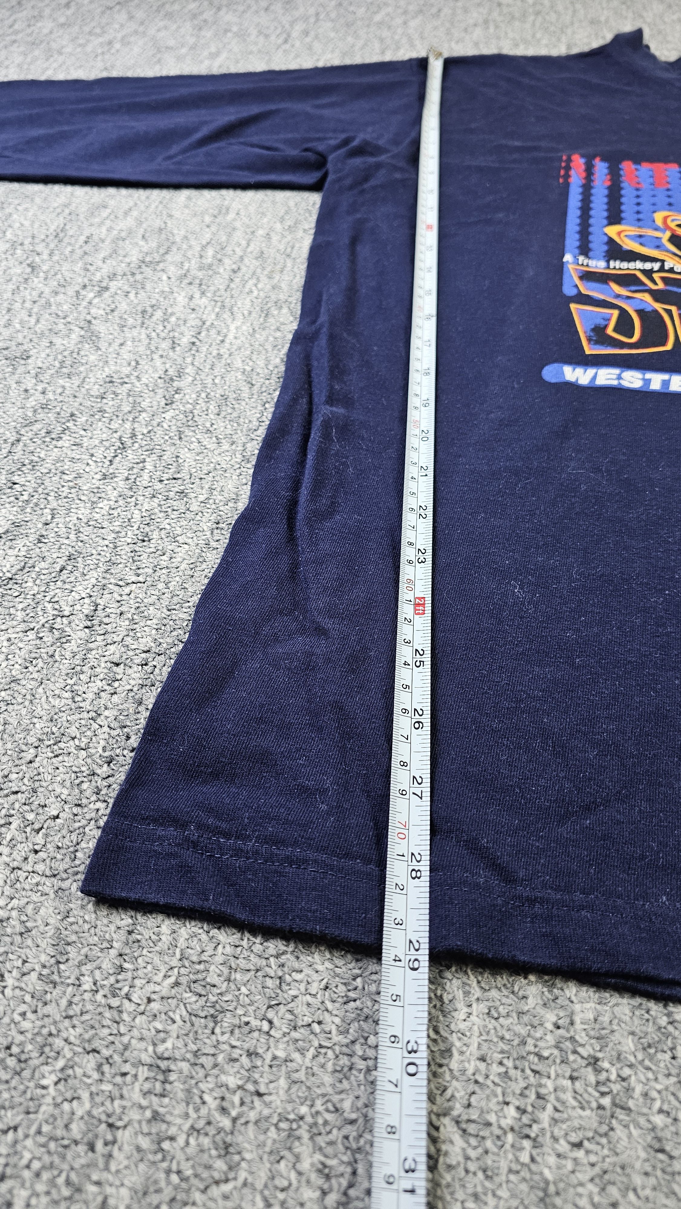 NHL × Vintage Vintage 90s St. Louis Blues NHL Mock Neck Graphic T-Shirt Size US L / EU 52-54 / 3 - 6 Thumbnail
