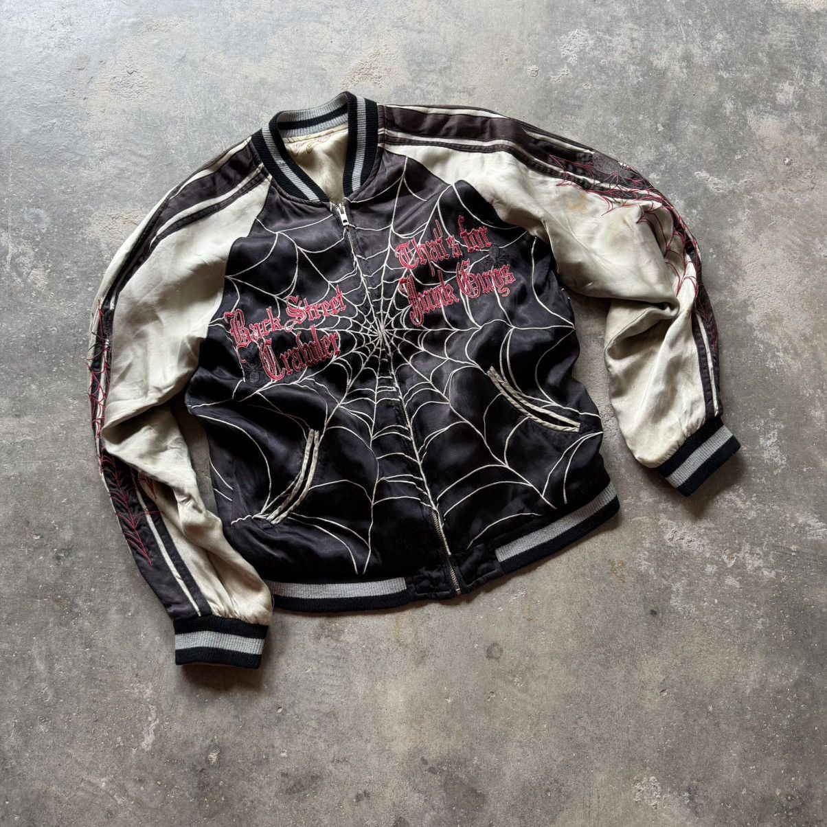 14th Addiction 🔥RARE🔥Back street cramber skull rayon sukajan jacket Size US M / EU 48-50 / 2 - 9 Thumbnail