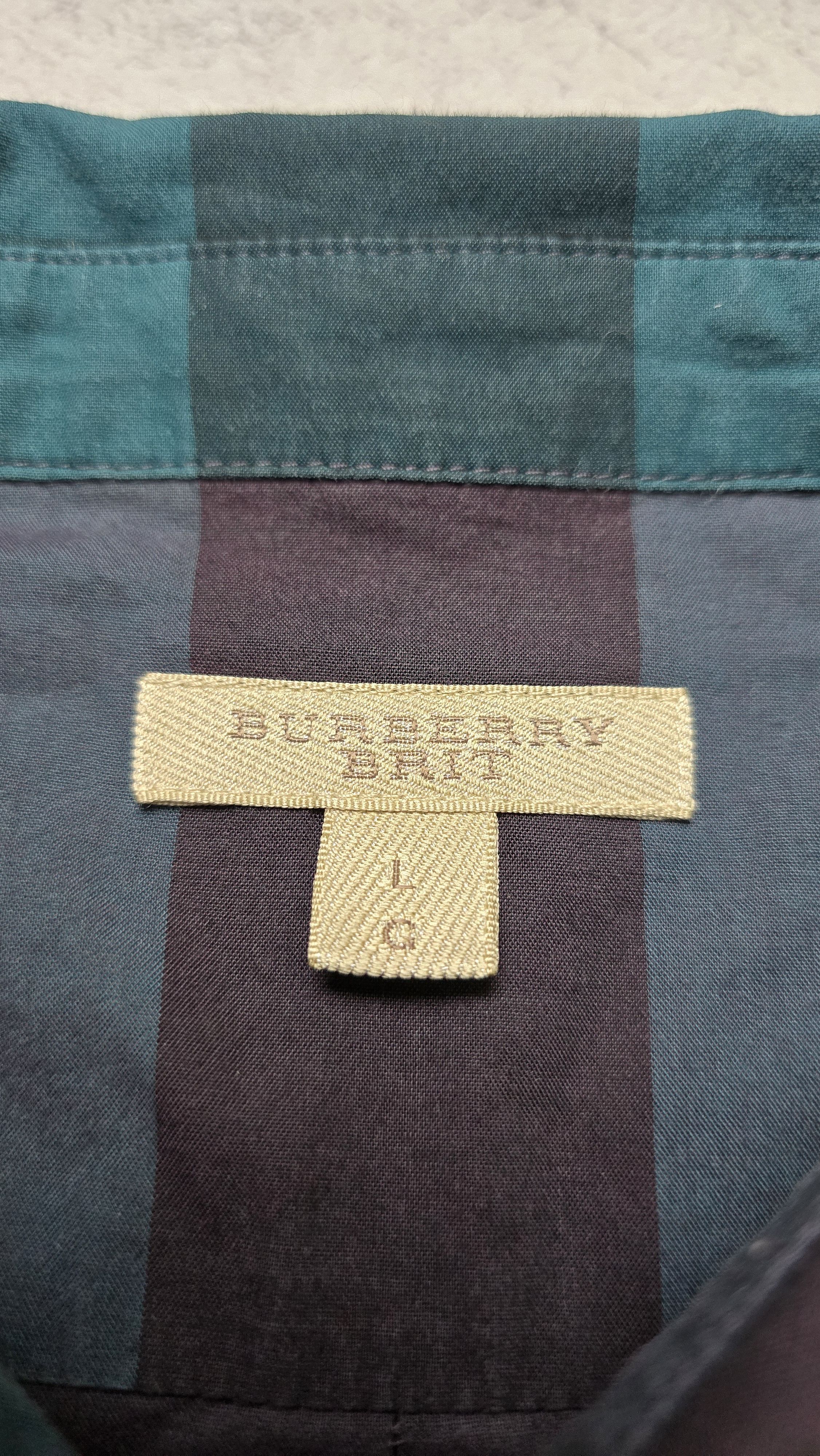Burberry Burberry Brit Dark Plaid Shirt Nova Check Cotton Button Up Size L / US 10 / IT 46 - 14 Thumbnail