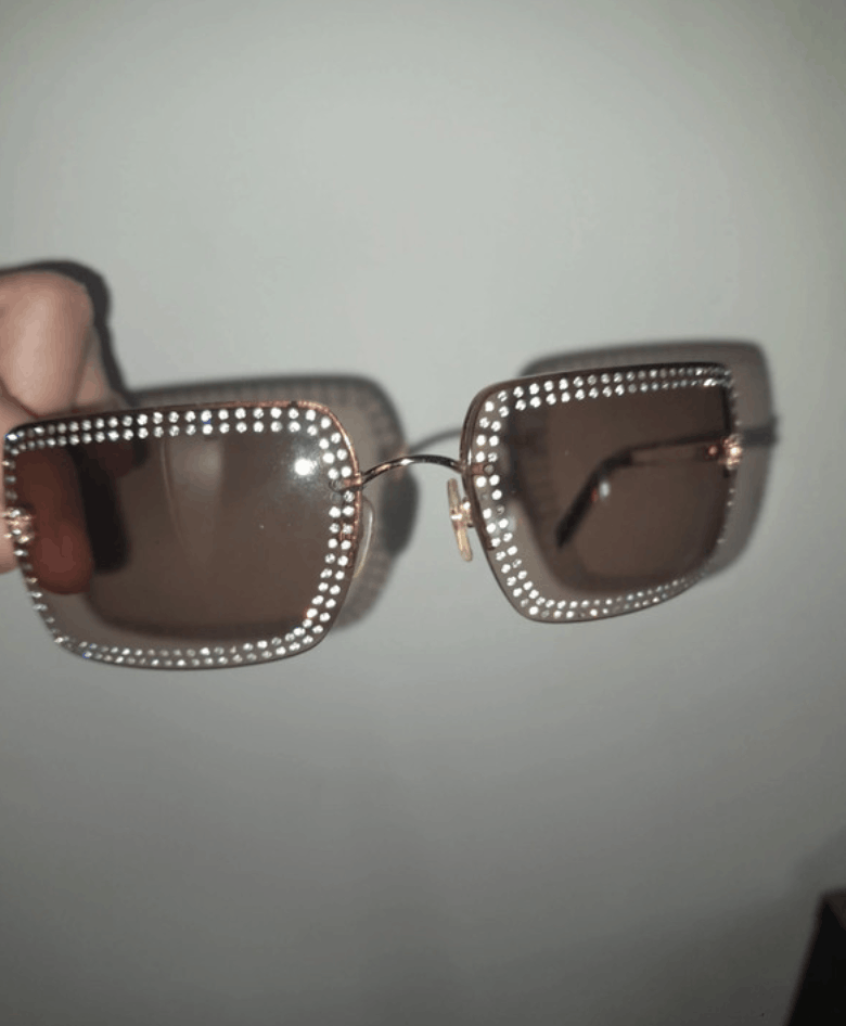 Chanel Chanel Sunglasses 🇺🇸 TAX FREE 4105-B Rhinestone Rimless Size ONE SIZE - 2 Thumbnail