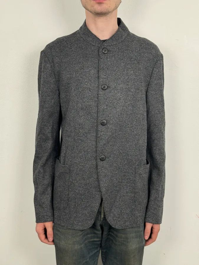 Armani Collezioni SS2017 Armani Collezioni Classy Grey Buttoned Jacket Size 44R - 2 Thumbnail