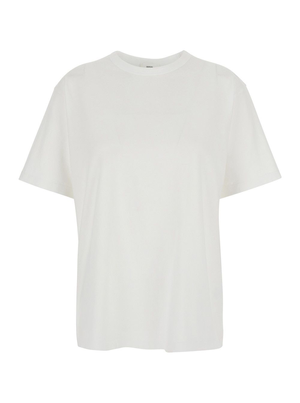Grifoni White T-Shirt with Round Neck and Short Sleeves for Women Size S / US 4 / IT 40 - 1 Thumbnail