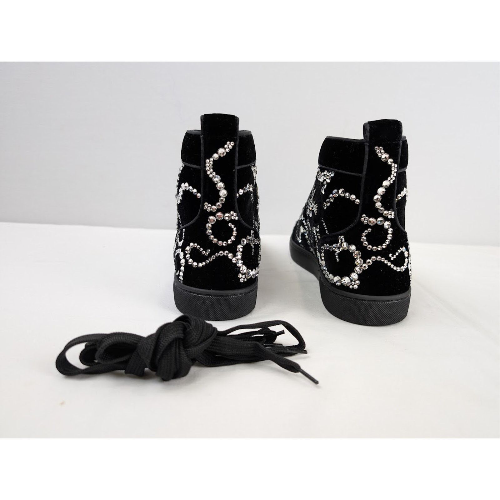 Christian Louboutin o1rshd1 Octolouis Strass Sneakers in Black/Crystal Size US 9 / EU 42 - 10 Thumbnail