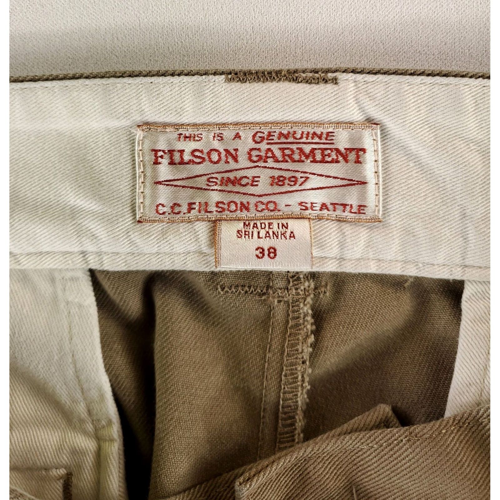 Filson Filson Heavyweight Khaki Pants Beige Tan Mens 40 Inseam 33 Chino Regular 40x33 Actual Beige Mens Size US 40 / EU 56 - 2 Thumbnail