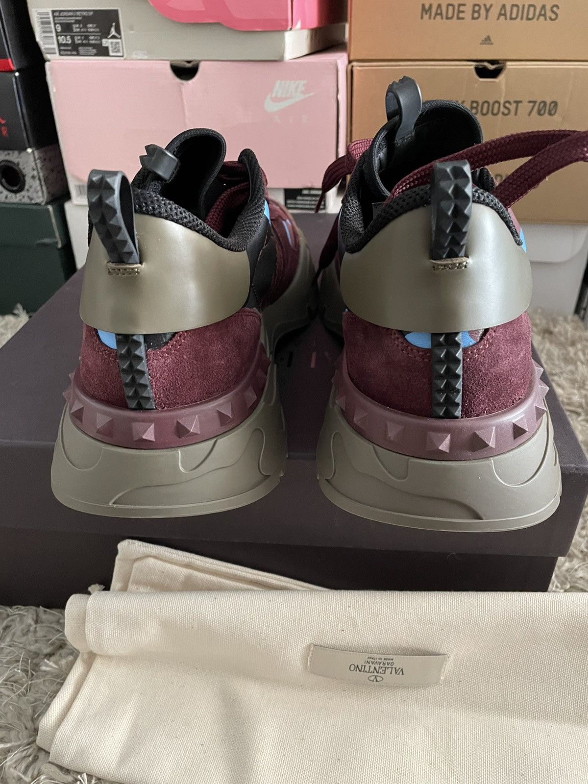 Valentino Valentino RockRunner Plus Camo Burgundy and Blue Size US 11 / EU 44 - 6 Thumbnail