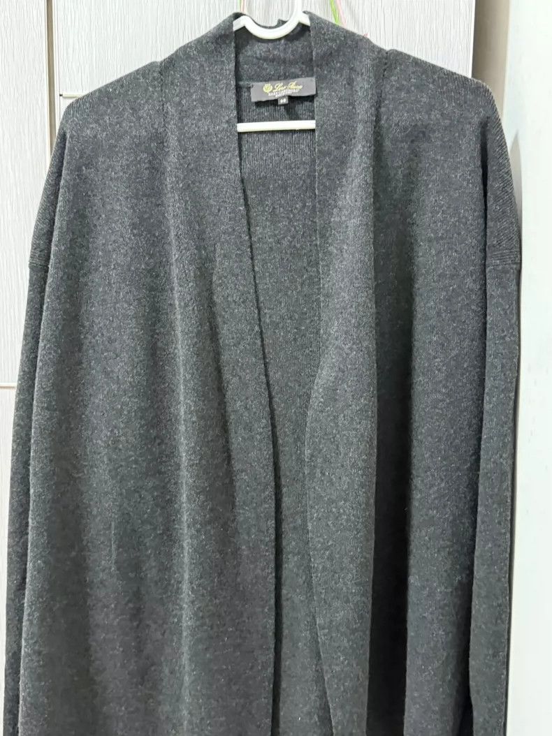 Loro Piana LORO PIANA 100% grey knitted cardigan coat + skirt set Size XS / US 0-2 / IT 36-38 - 1 Thumbnail
