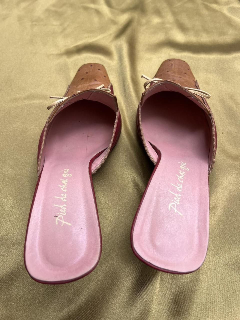 Japanese Brand Vintage Pied de chat gris mule heels Size US 5.5 / IT 35.5 - 5 Thumbnail