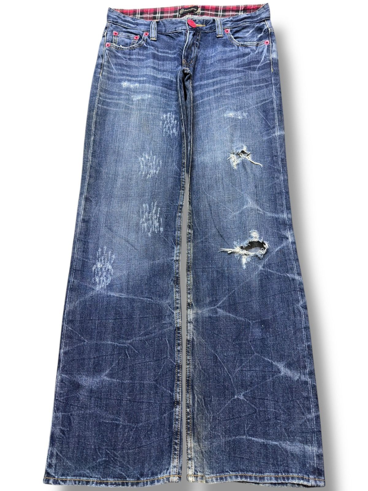Hysteric Glamour Vintage Oririn Grunge Whiskers Distressed Denim Size US 31 - 1 Thumbnail