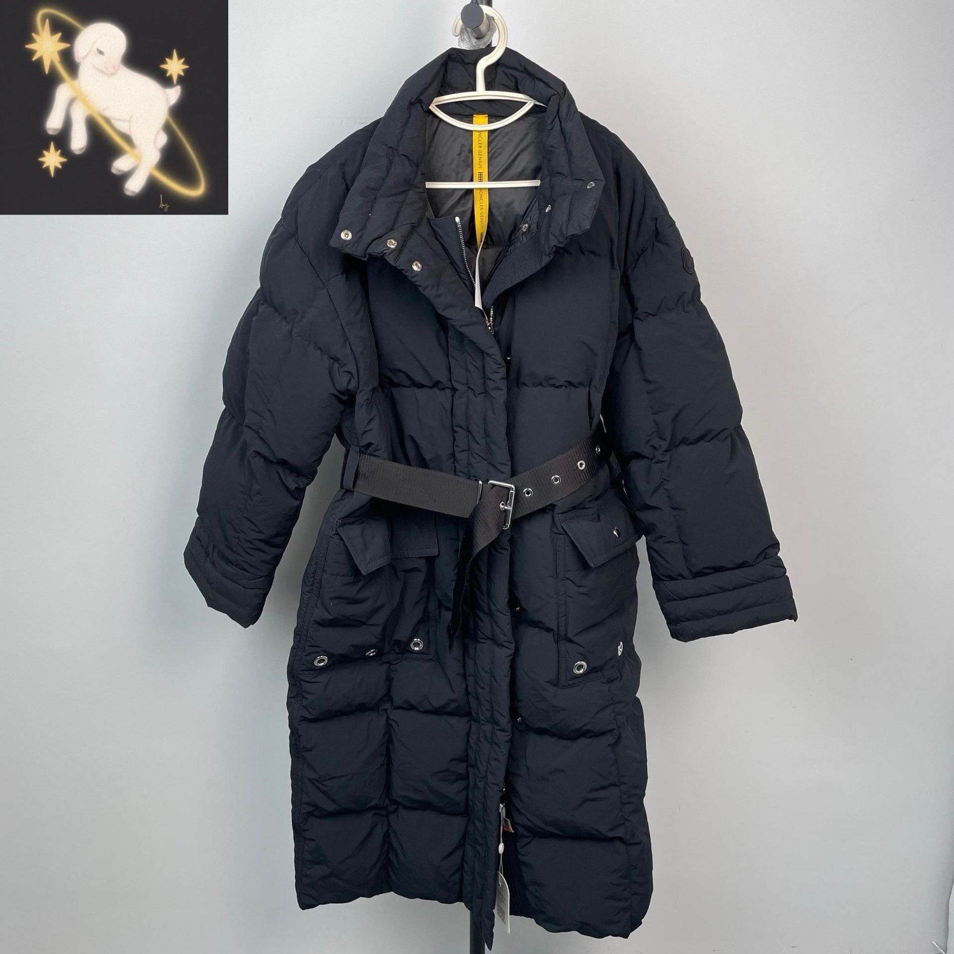 Moncler Moncler Long Black Down Jacket S Women Size S / US 4 / IT 40 - 1 Thumbnail