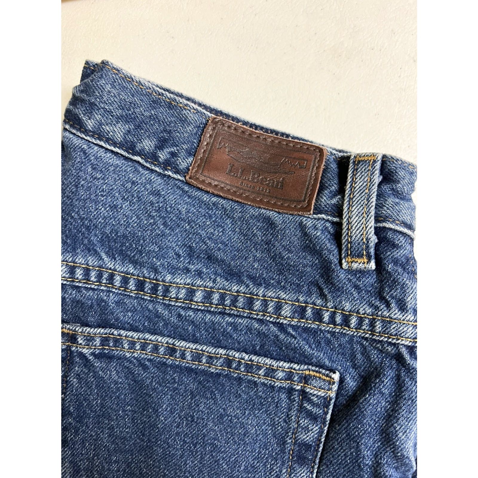 Vintage VINTAGE L.L. Bean Jeans Womens 8 Tall Fleece Lined High Waist Mom Denim Jeans Blue 100% Cotton Size 28" / US 6 / IT 42 - 3 Thumbnail