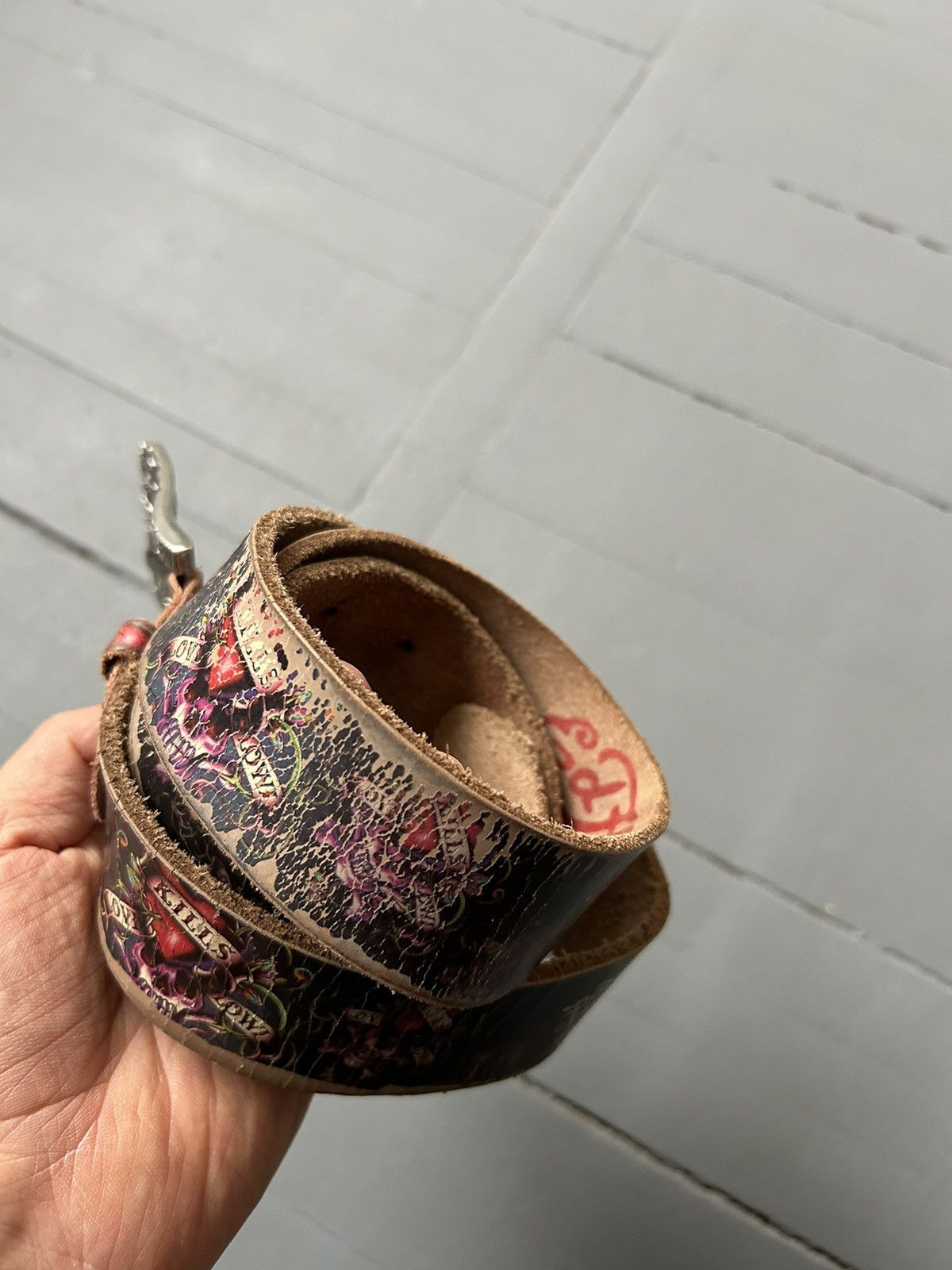 Christian Audigier Ed Hardy by Cristian Audigier tiger leather belt vintage Size ONE SIZE - 3 Thumbnail