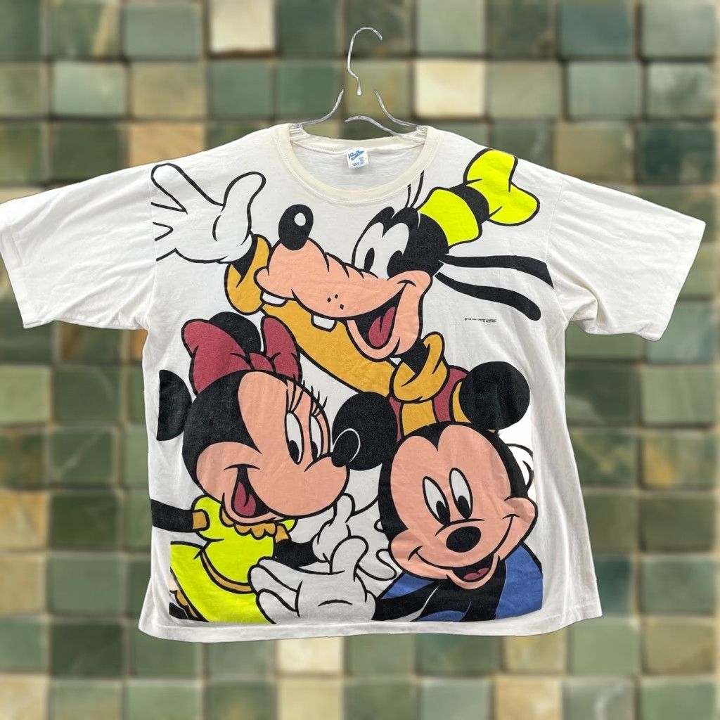 Vintage VINTAGE Velva Sheen Disney Mickey & Friends T-Shirt Mens XL White Go Minnie Goofy Made in USA Size US XL / EU 56 / 4 - 1 Thumbnail