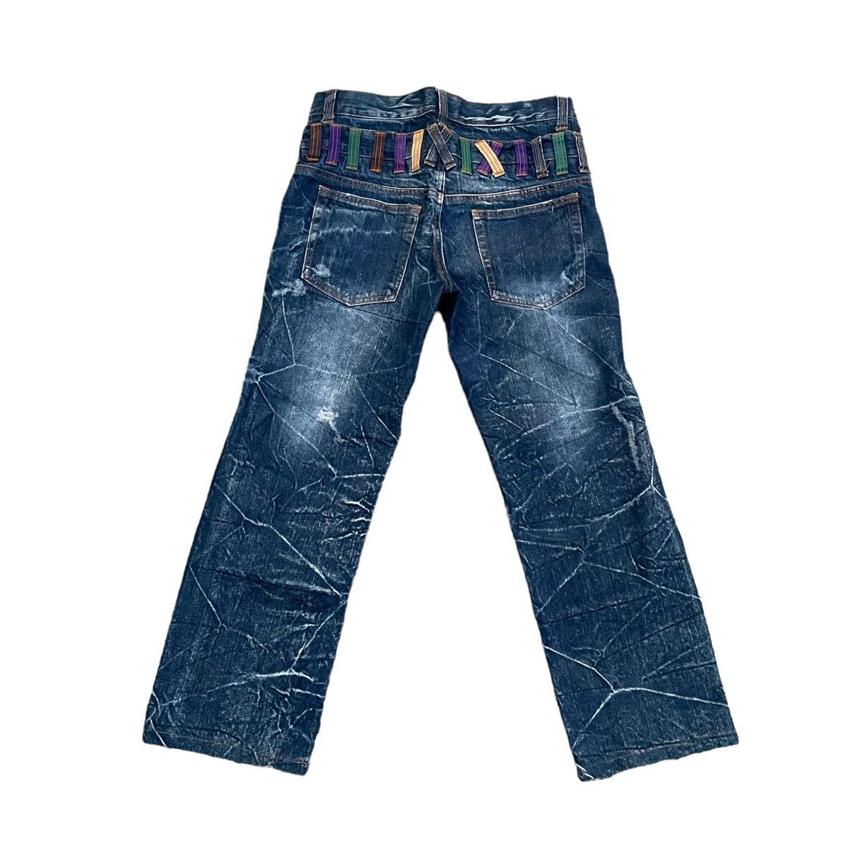 If Six Was Nine × Japanese Brand × Le Grande Bleu (L.G.B.) 🇯🇵 NYLAUS DOUBLE WAIST WASHED DENIM PANTS Size US 30 / EU 46 - 2 Thumbnail