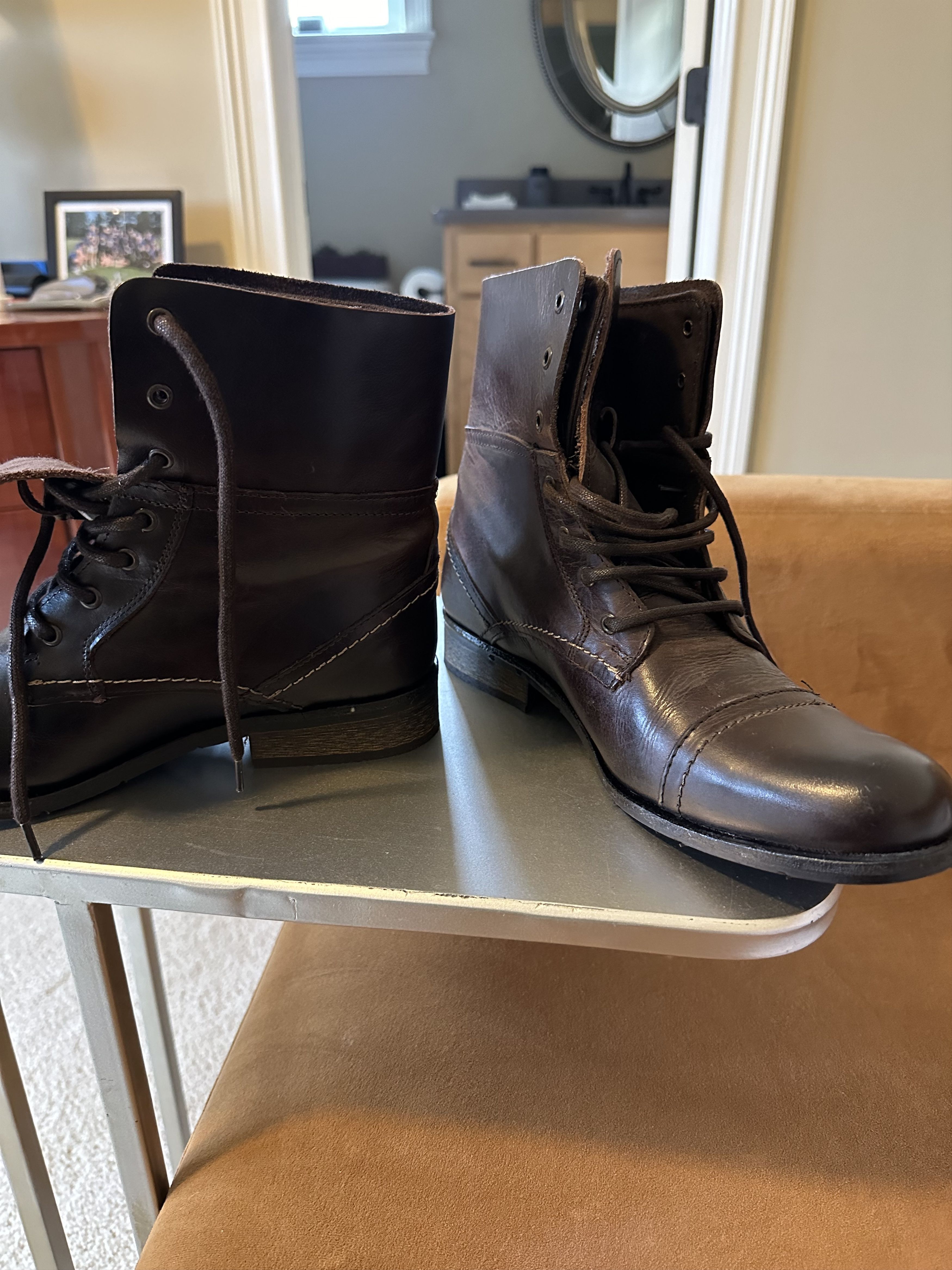 Aldo Brown Leather Fashion Boots Size US 11 / EU 44 - 5 Thumbnail