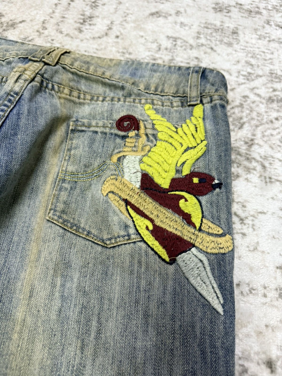 Kapital Vintage Japanese Brand Patch Work Embroidery Flared Jeans Size 30" / US 8 / IT 44 - 12 Thumbnail