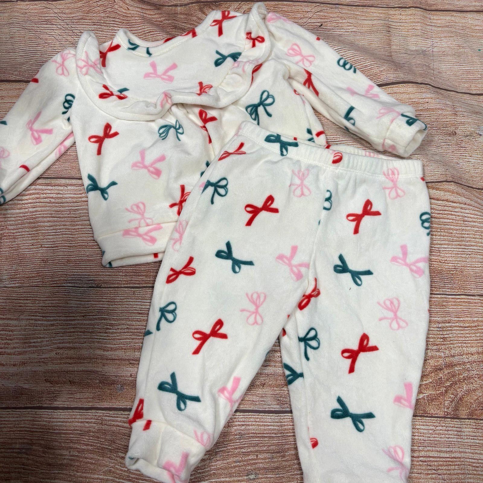 Other Okie Dokie Baby Bow Print 6 Month Sweat Set Size ONE SIZE - 1 Thumbnail