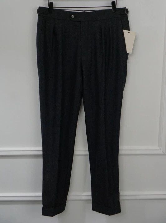 Suitsupply Men Suitsupply Brescia Trousers Flannel Wool Grey UK/US36S Size 36S - 1 Thumbnail