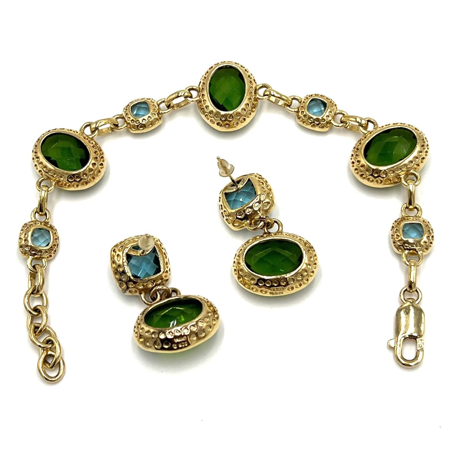 Other Ross Simons Gold-Over-Sterling Silver Emerald Aquamarine Set Size ONE SIZE - 2 Thumbnail