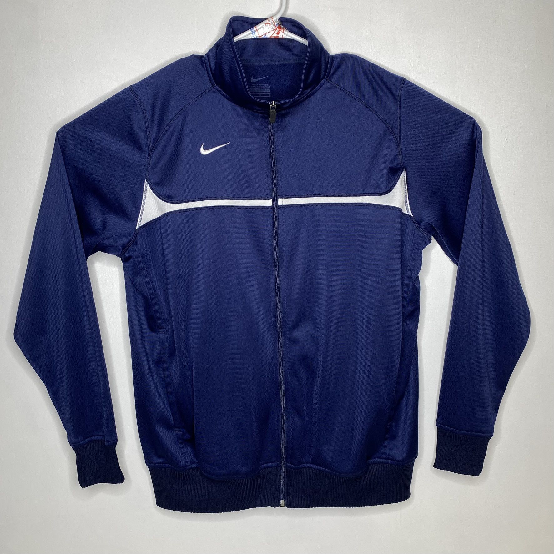 Nike Nike Navy Blue Full Zip Up Track Jacket Size US L / EU 52-54 / 3 - 1 Thumbnail