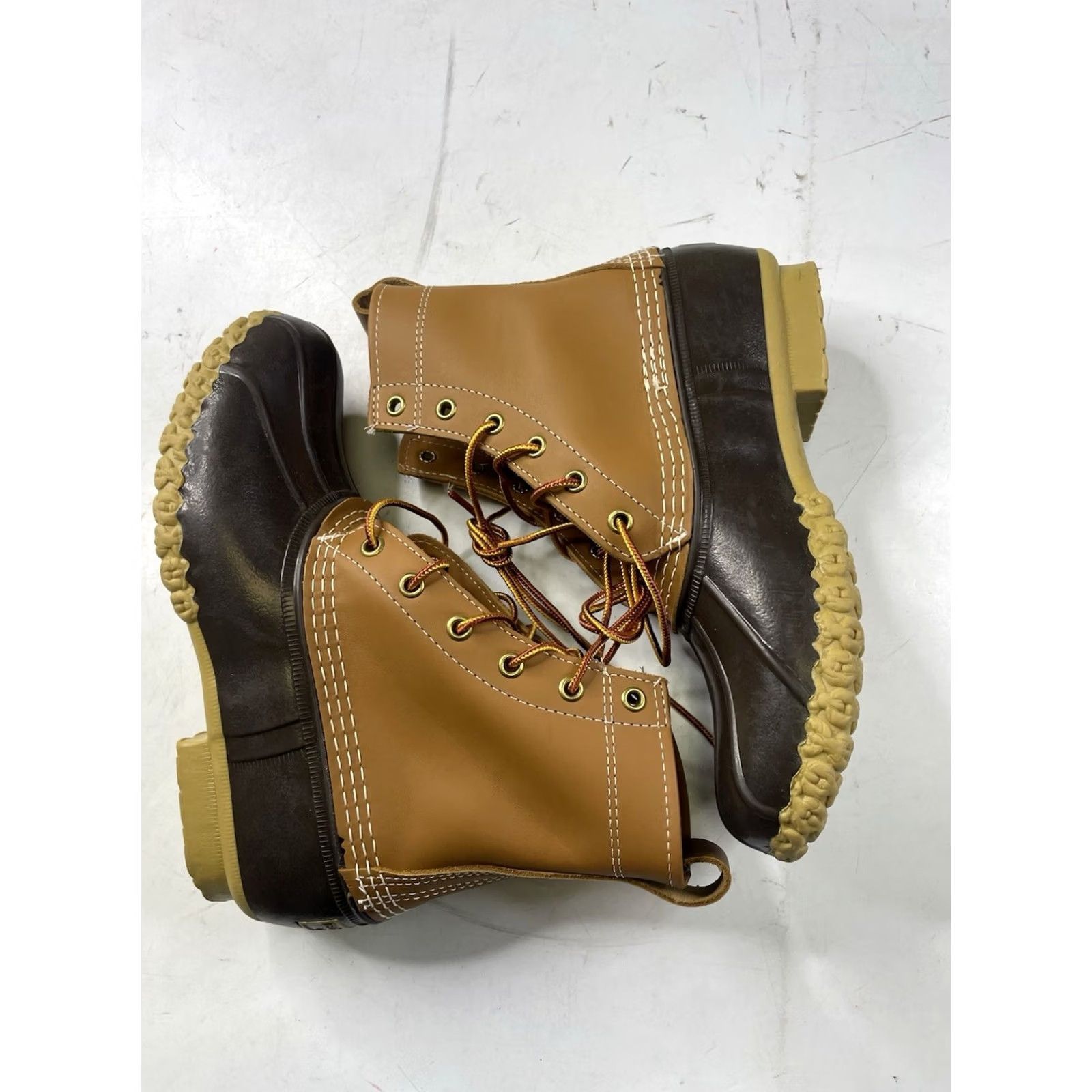 Vintage VINTAGE L.L.Bean Bean Boots Boots Unlined 8" Womens Size 8M Brown Leather USA Made Rain Boot Casual Activewear Size US 8 / IT 38 - 8 Thumbnail