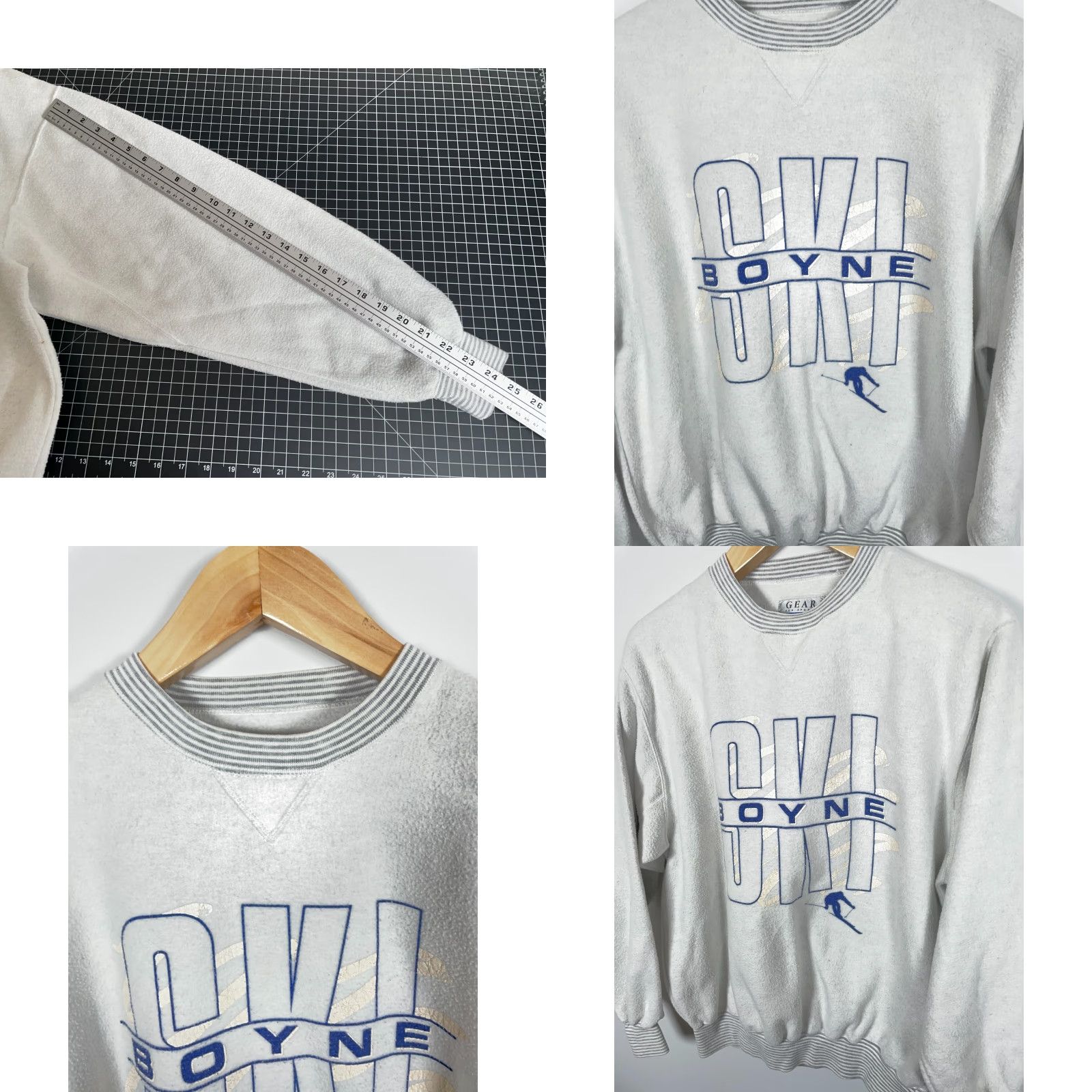 Vintage VINTAGE Gear for Sports Boyne Mountain Ski Sweatshirt Adult XL Gray Inside Out Crewneck Michigan 90s Mens Regular Sweatshirt Size US XL / EU 56 / 4 - 8 Thumbnail