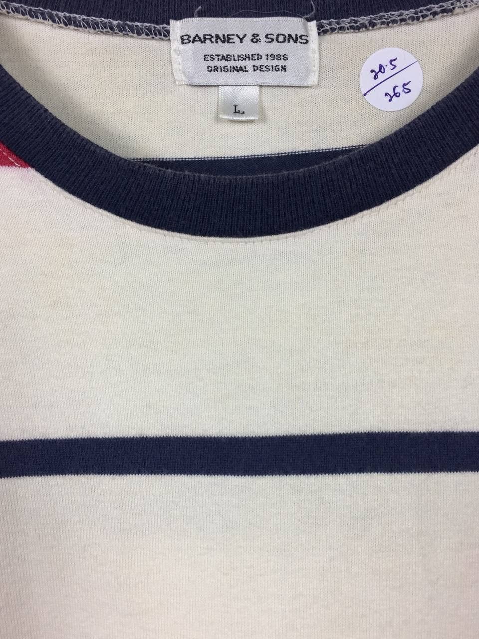 Vintage Barney & Sons Original Design Casual Striped Tee Size US L / EU 52-54 / 3 - 4 Thumbnail