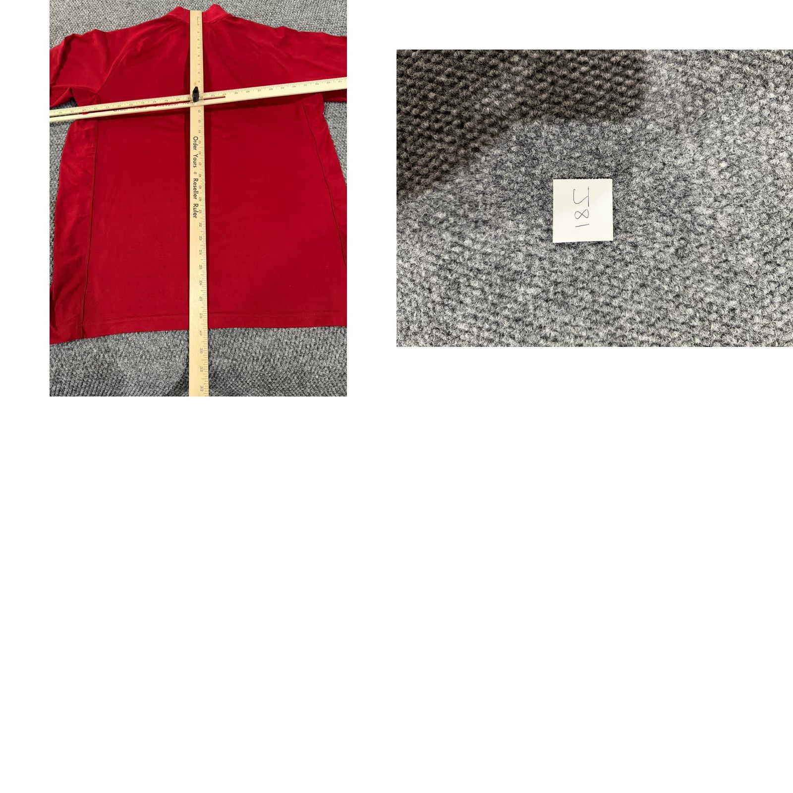 Vintage Zero Restriction Mock Neck Top Mens L Red Geometric Long Sleeve Pullover Casual Embroidered All Seasons Lightweight Stretch Size US L / EU 52-54 / 3 - 8 Thumbnail