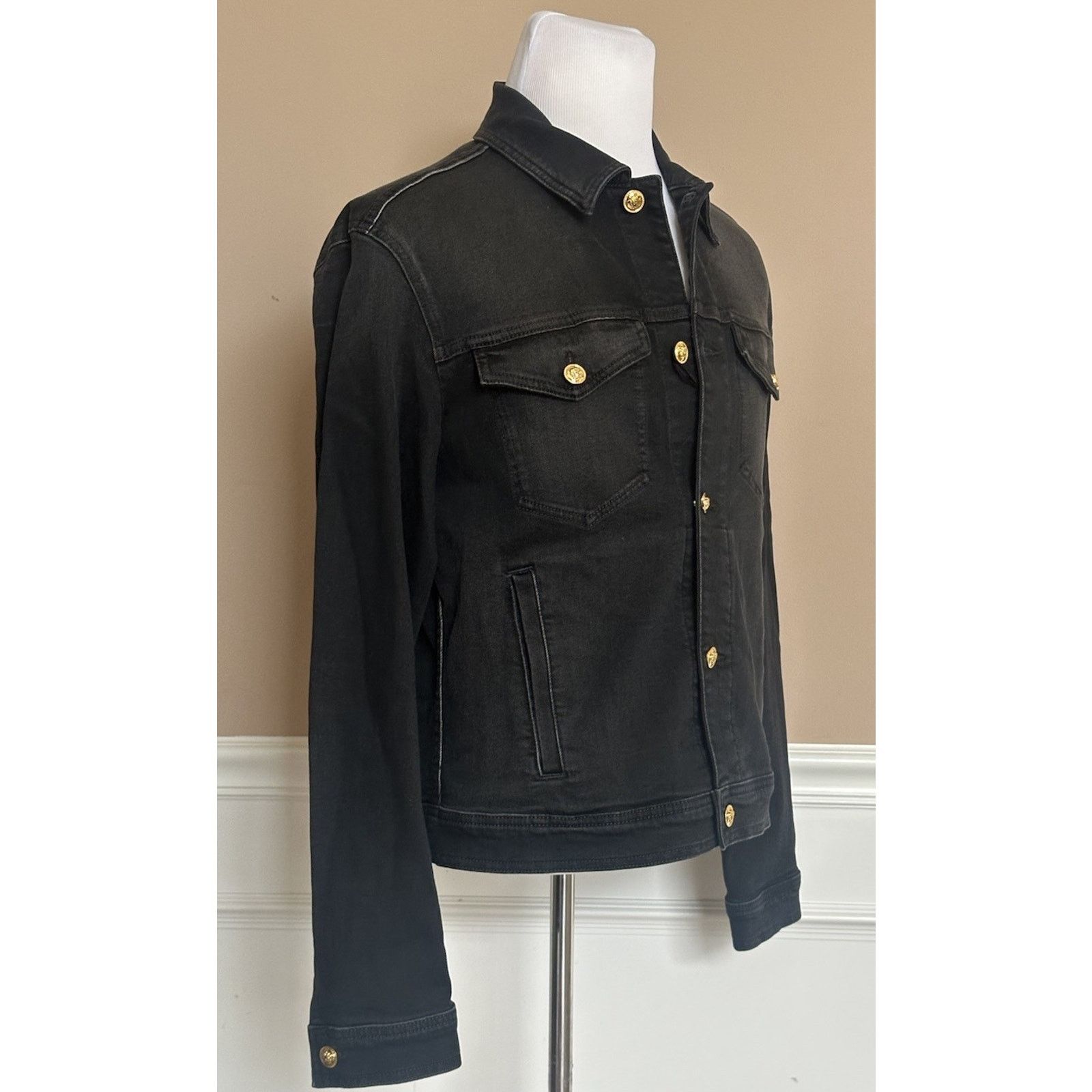 Versace Versace Men’s Blouson Denim Black Jacket L (50) 1011834 Size US L / EU 52-54 / 3 - 3 Thumbnail