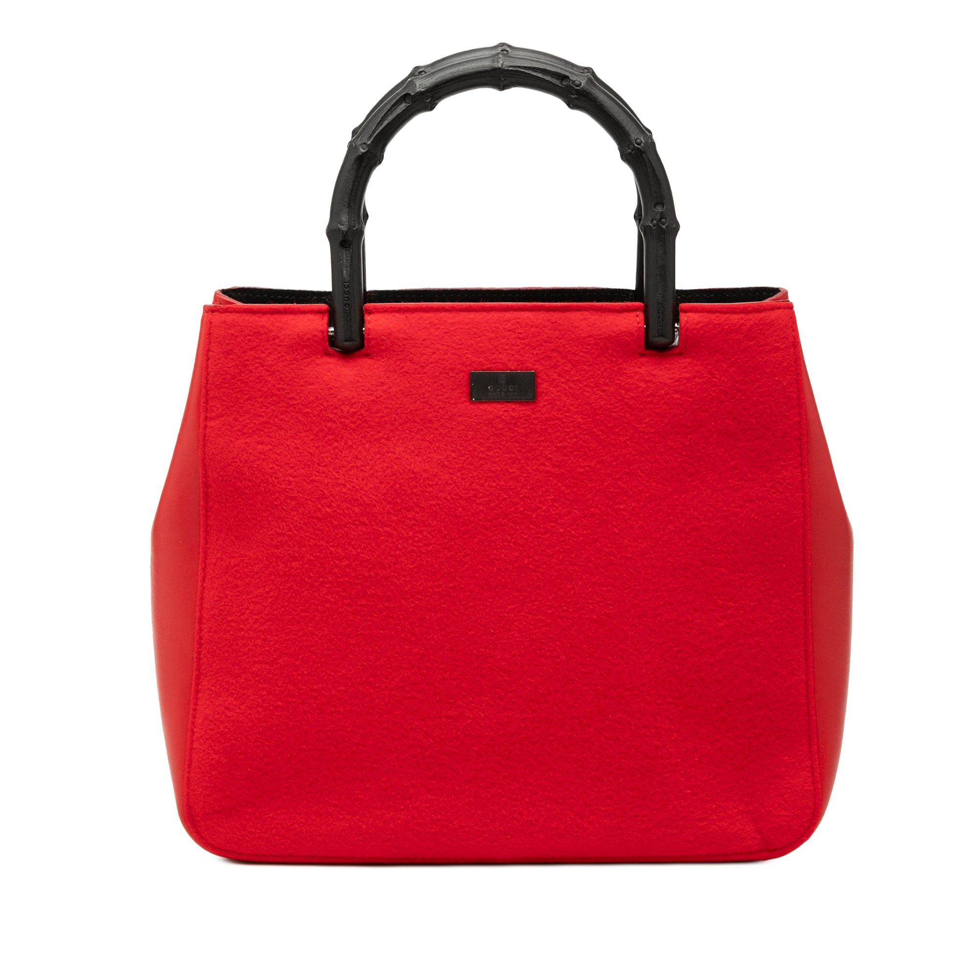 Gucci Wool and Calfskin Bamboo Top Handle Bag Size ONE SIZE - 1 Thumbnail
