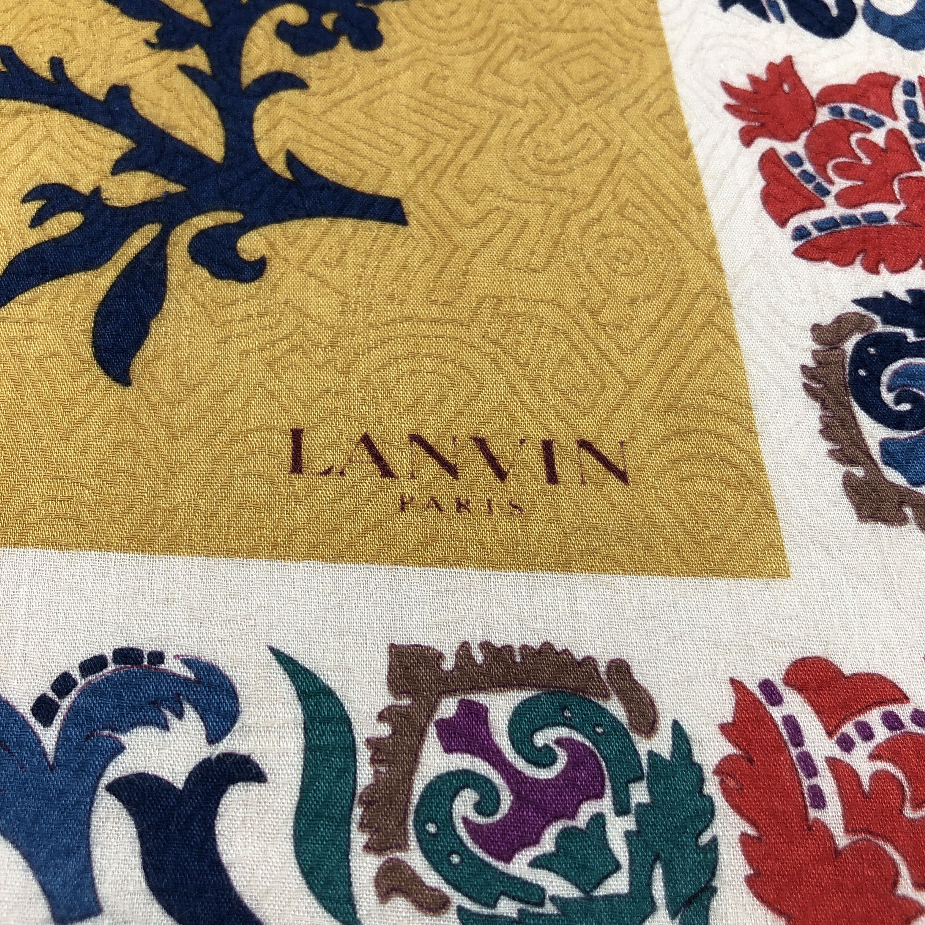 Lanvin Lanvin Floral Handkerchief Neckerchief Bandana H3038 Size ONE SIZE - 3 Thumbnail