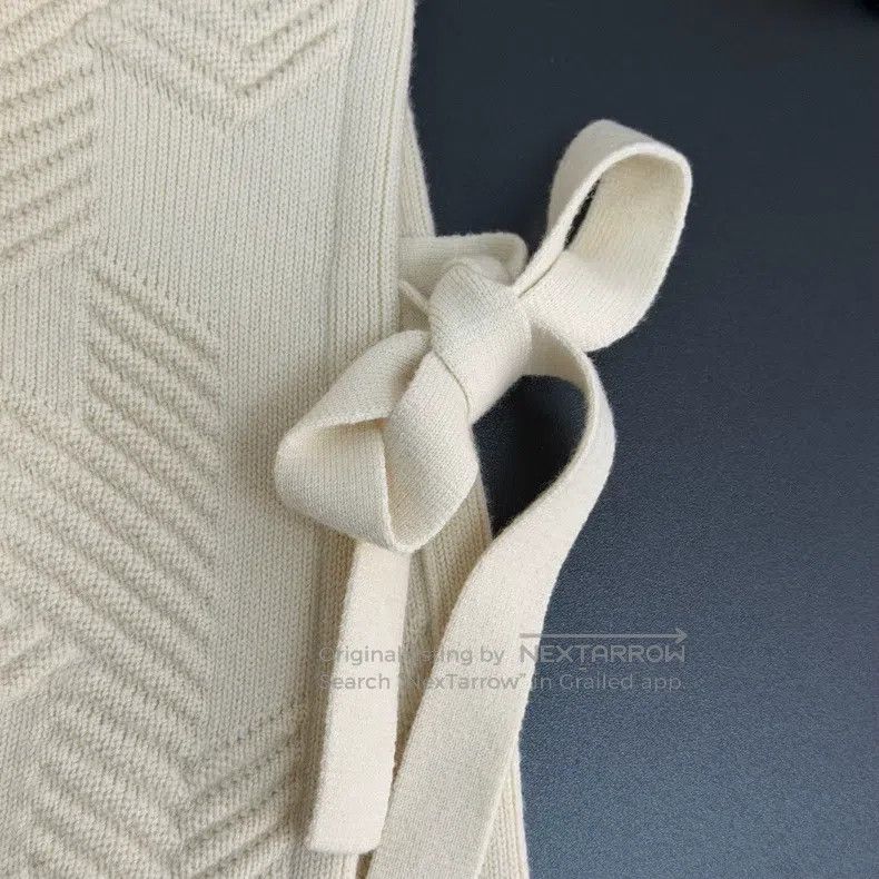 Hermes Hermes Beige twill side-tie open-front cardigan Size M / US 6-8 / IT 42-44 - 7 Thumbnail