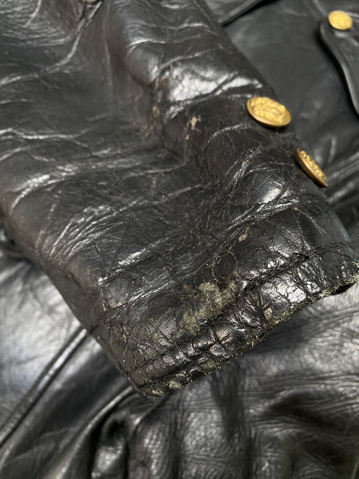 Schott 1950s Dur-o-Jac by Schott Police Leather Jacket Size US M / EU 48-50 / 2 - 20 Thumbnail